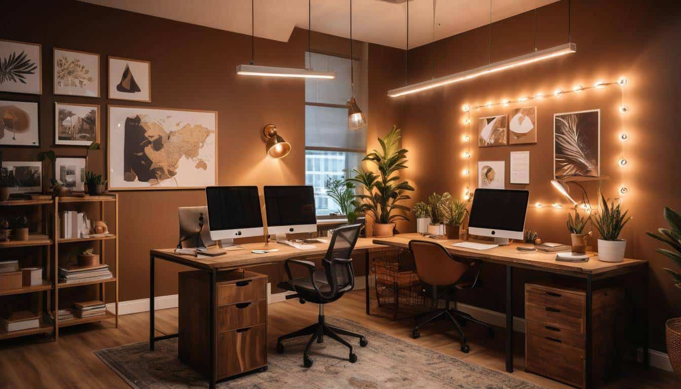 beautiful brown home offices