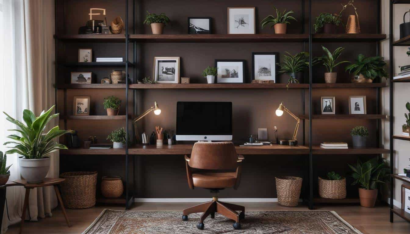 beautiful brown home offices