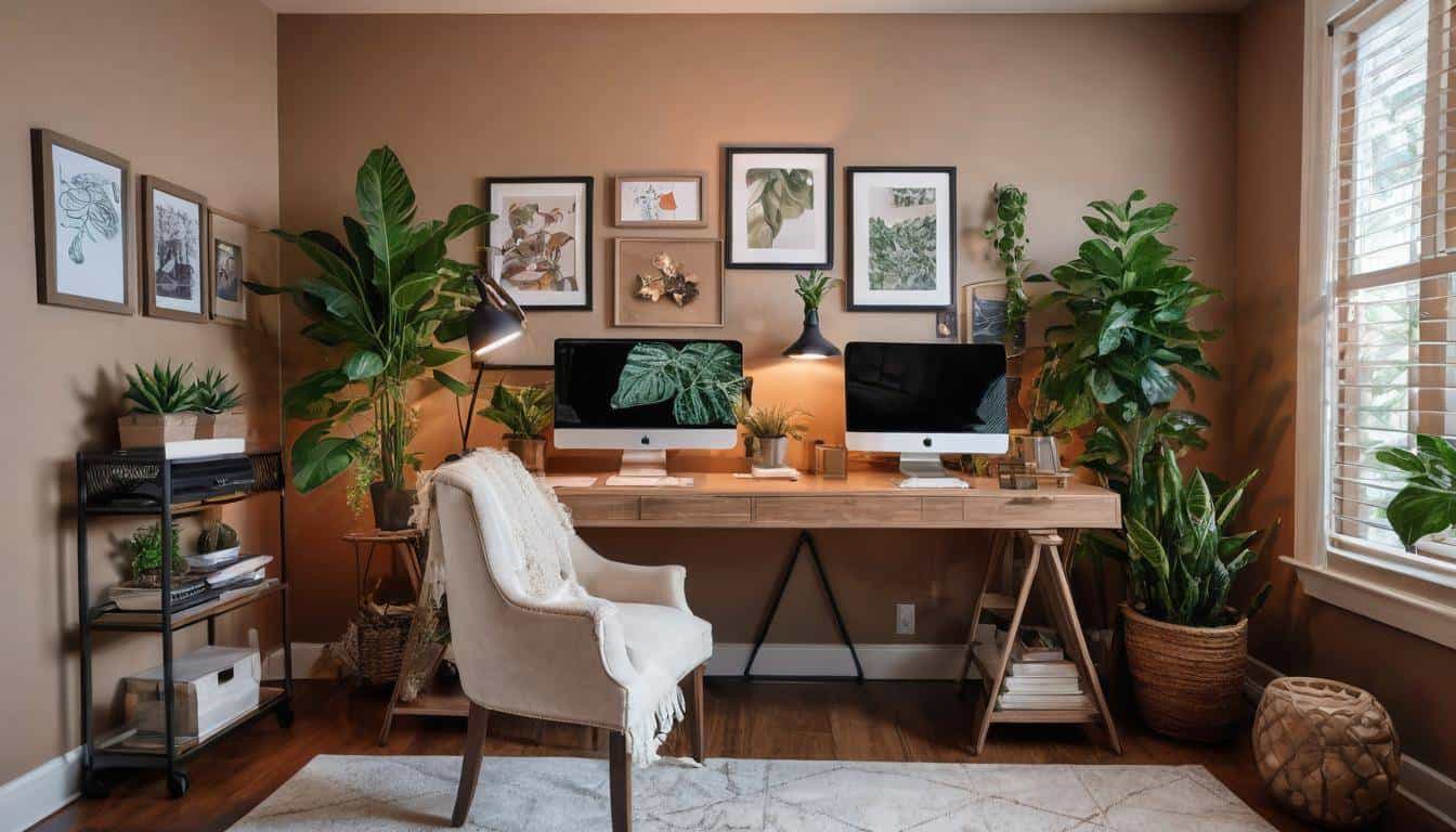 beautiful brown home offices