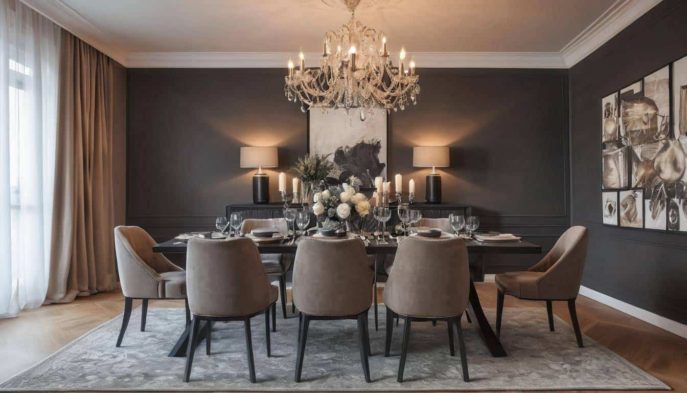 beautiful charcoal dining rooms