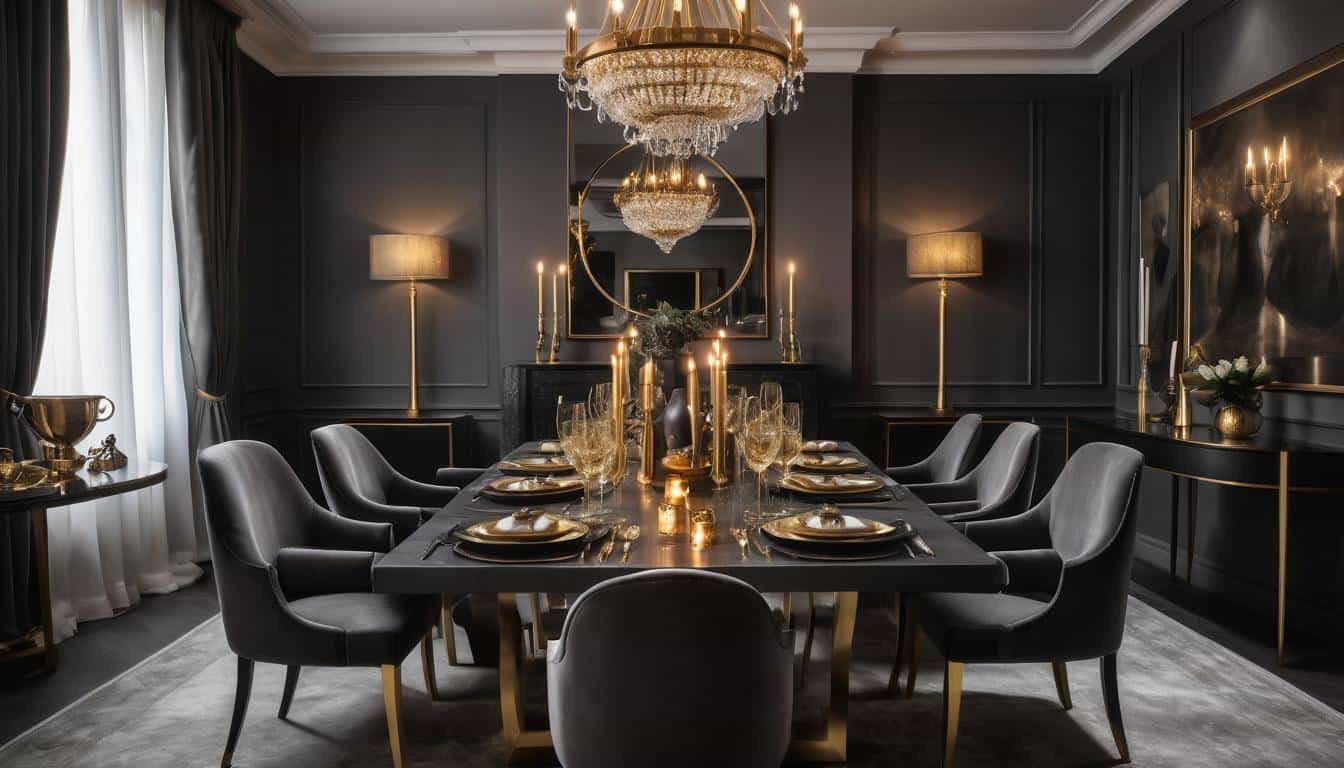 beautiful charcoal dining rooms