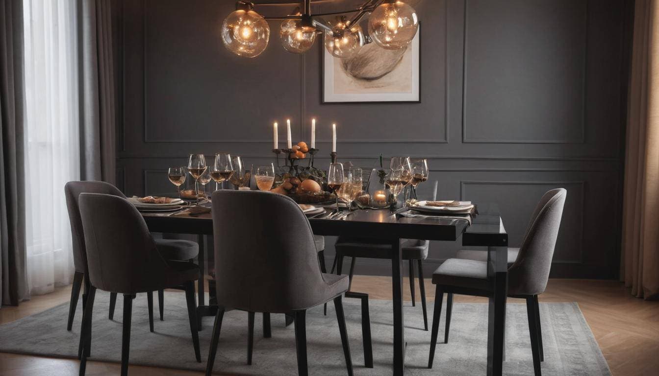 beautiful charcoal dining rooms