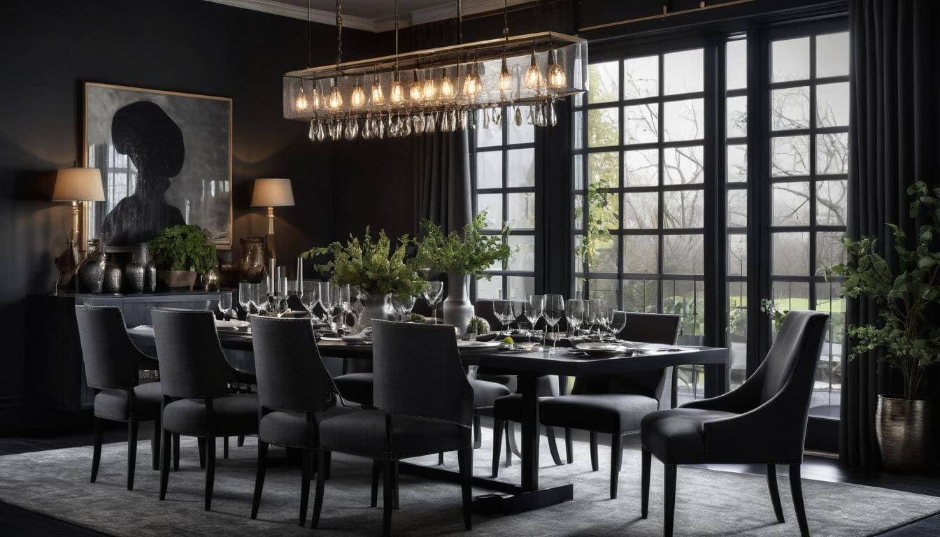 beautiful charcoal dining rooms