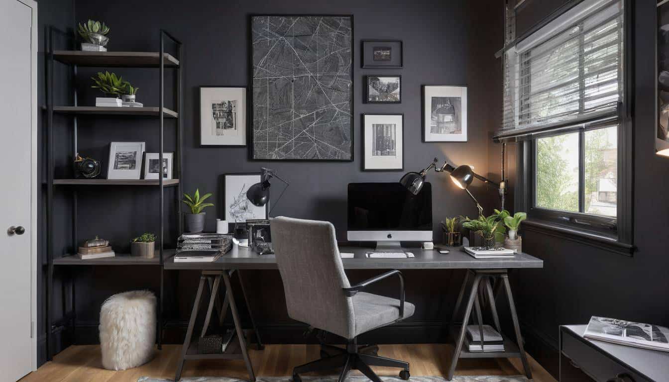 beautiful charcoal home offices