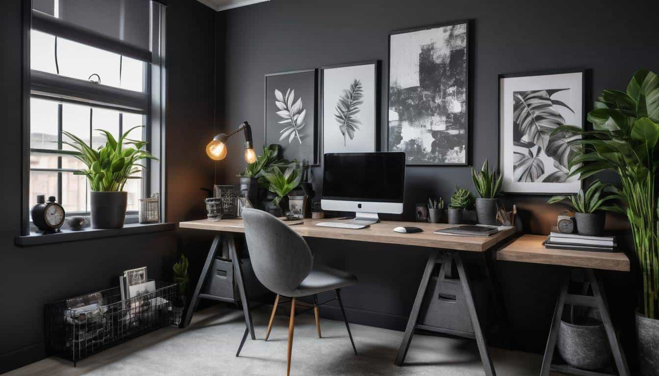 beautiful charcoal home offices