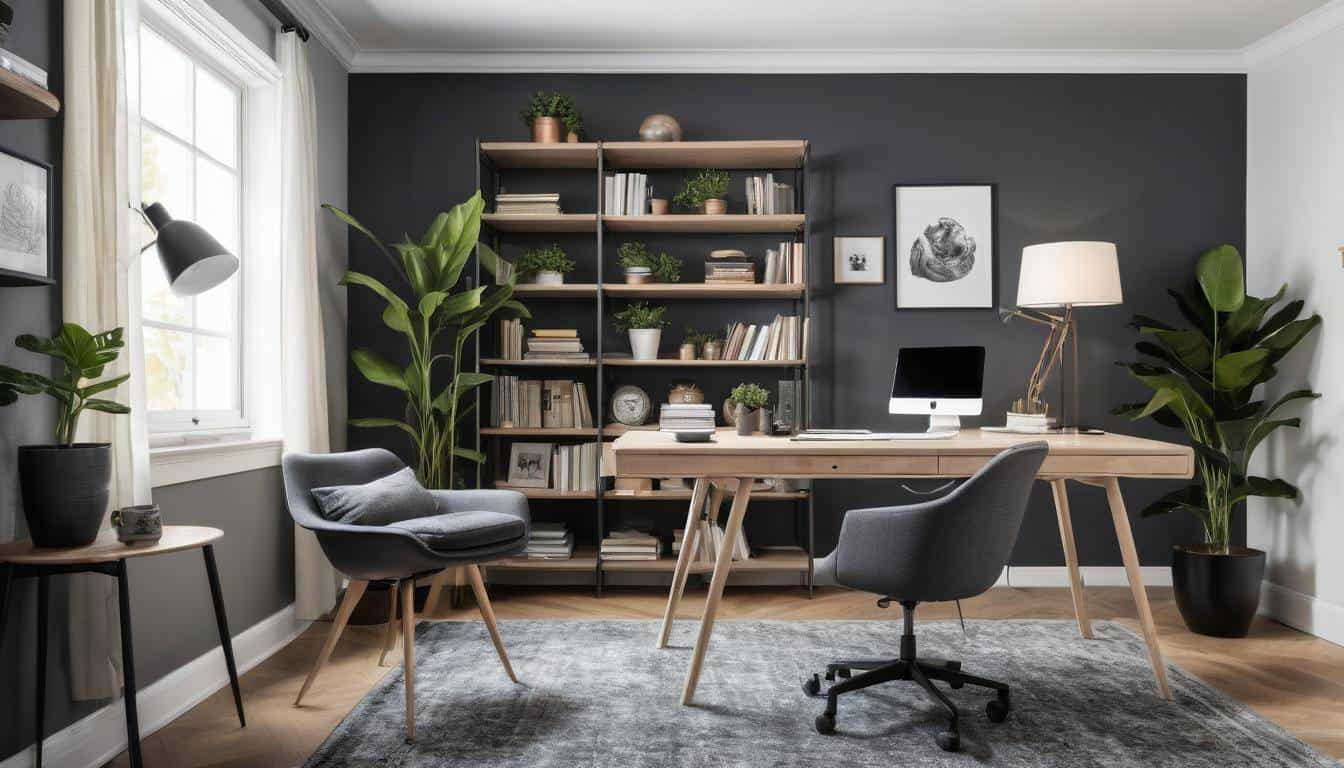 beautiful charcoal home offices