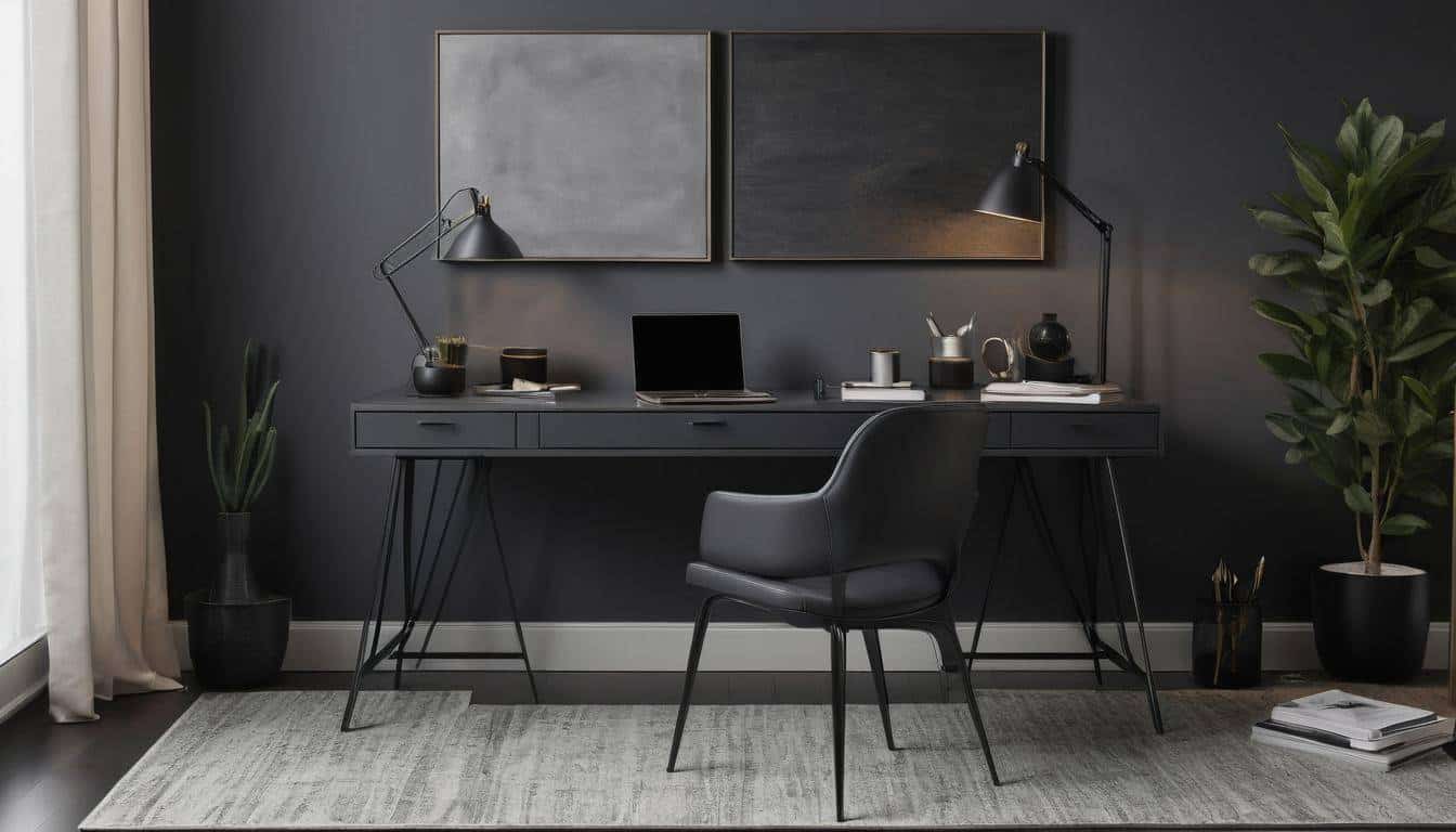 beautiful charcoal home offices