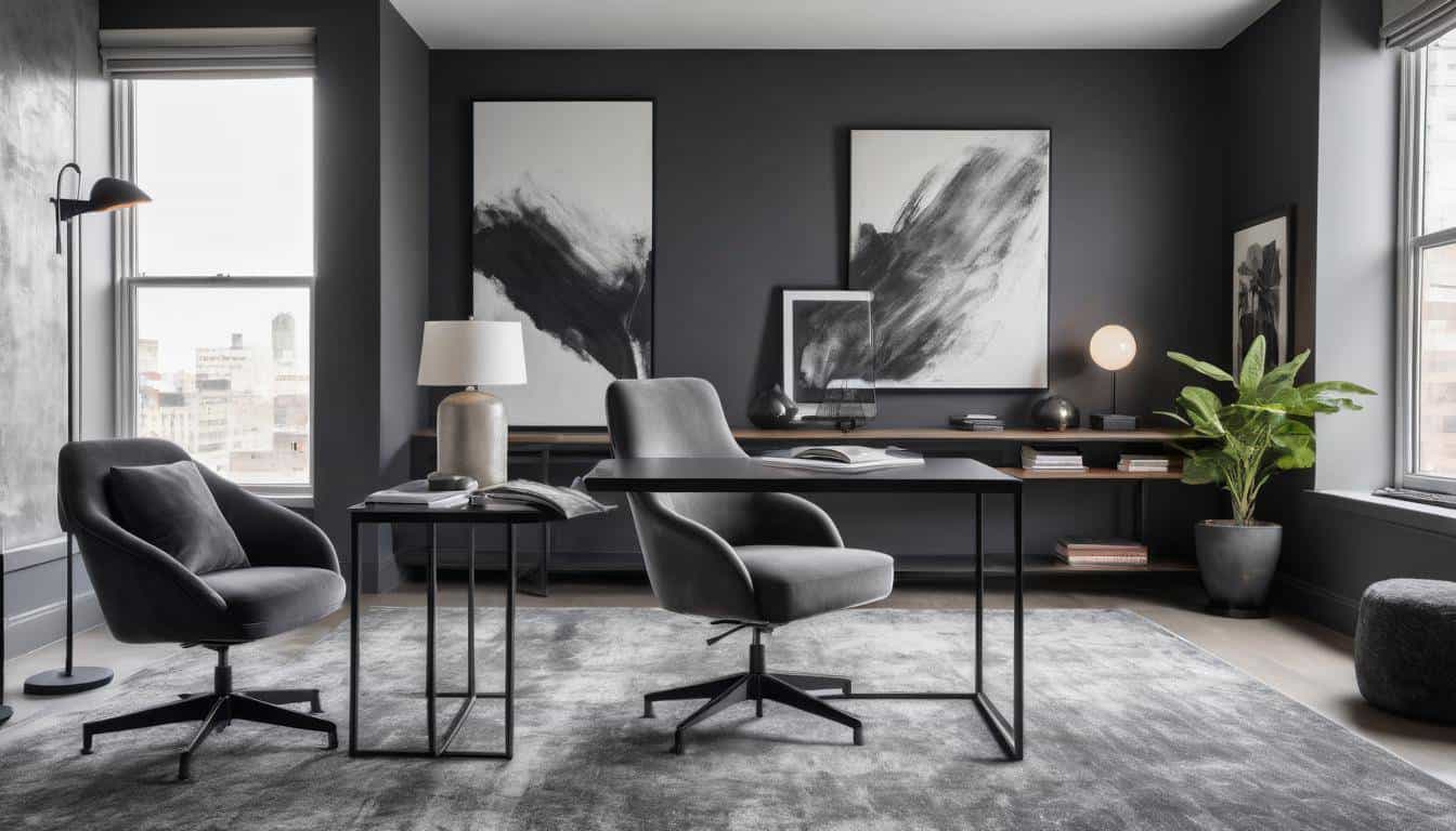 beautiful charcoal home offices