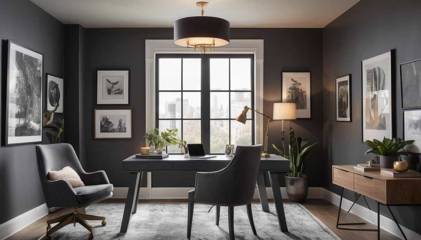 beautiful charcoal home offices