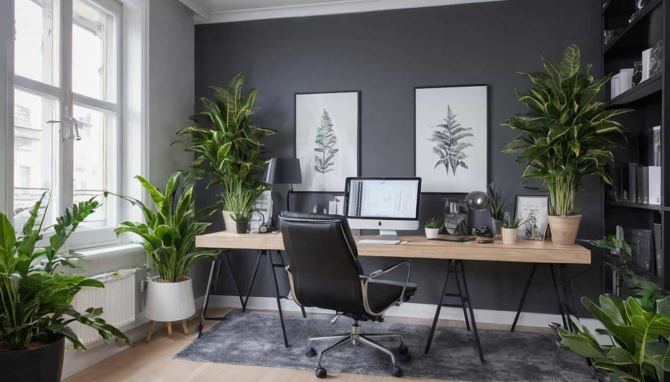 beautiful charcoal home offices