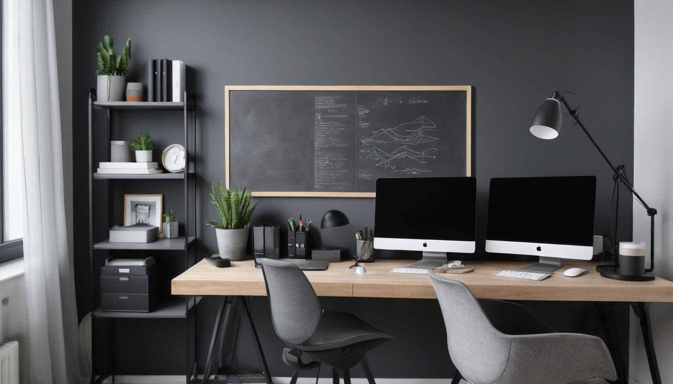 beautiful charcoal home offices