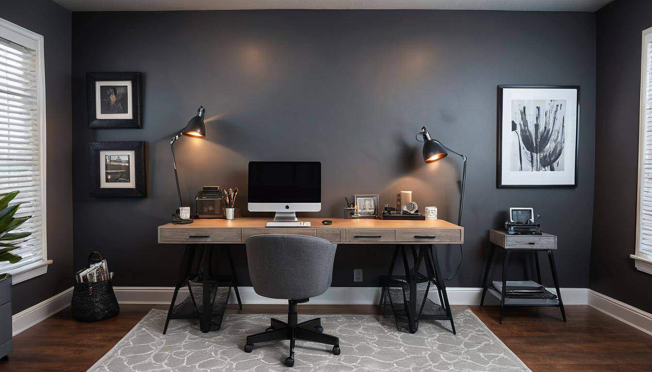 beautiful charcoal home offices