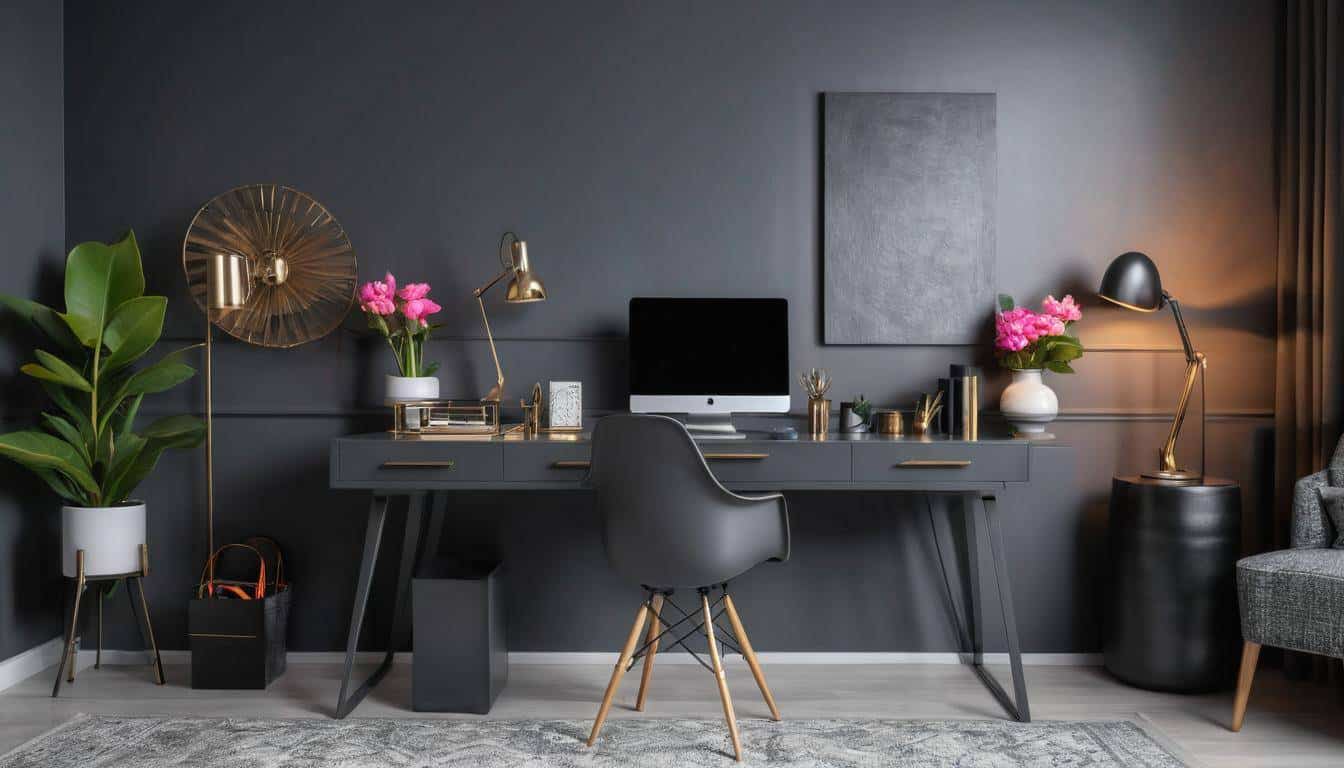 beautiful charcoal home offices