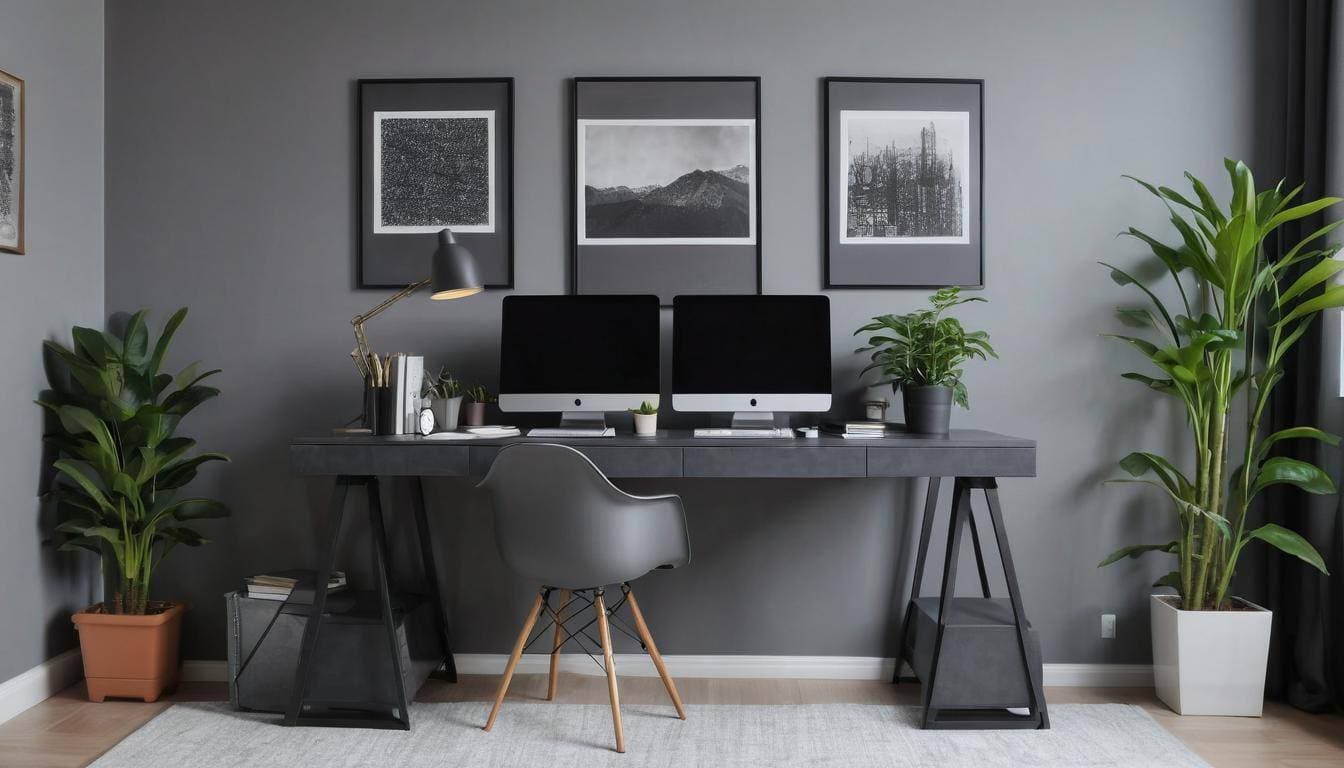 beautiful charcoal home offices