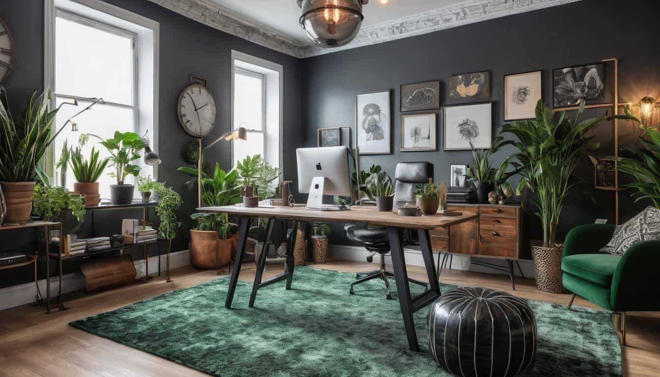 beautiful charcoal home offices