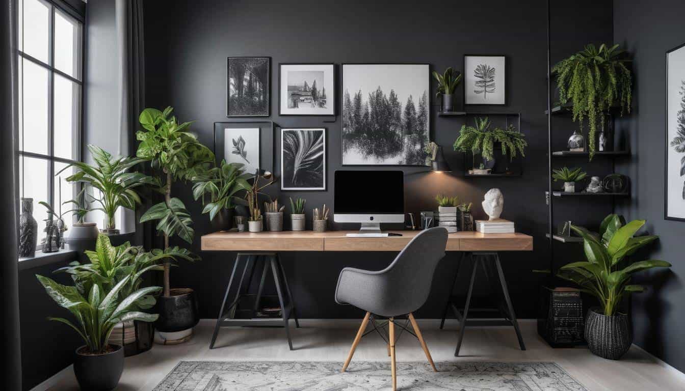 beautiful charcoal home offices