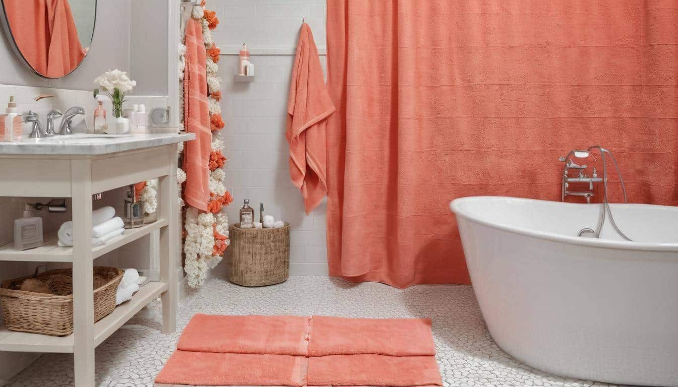 beautiful coral bathrooms