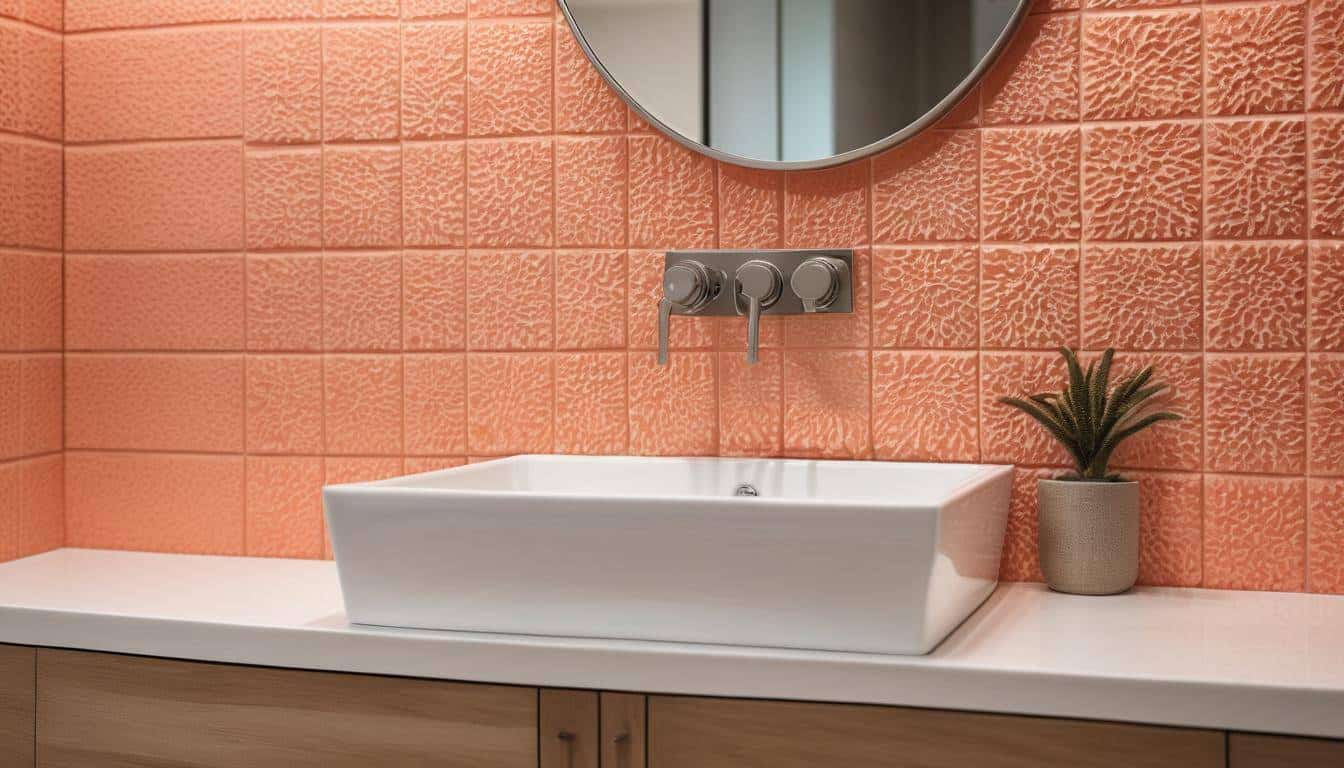 beautiful coral bathrooms