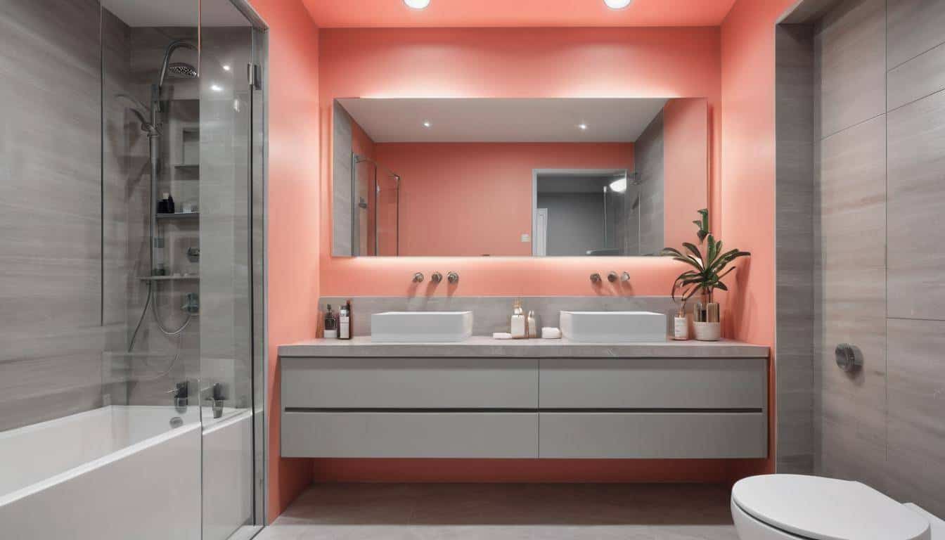 beautiful coral bathrooms