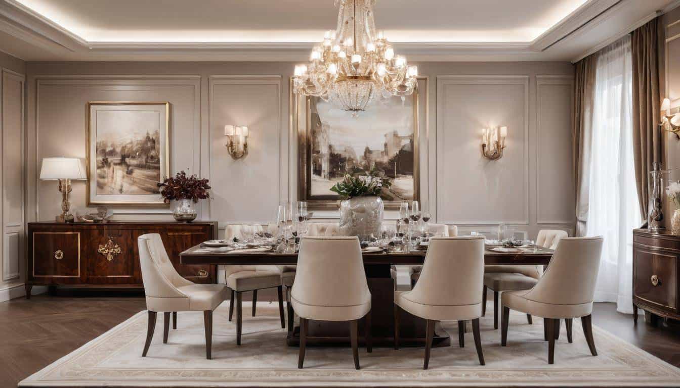 beautiful gold dining rooms