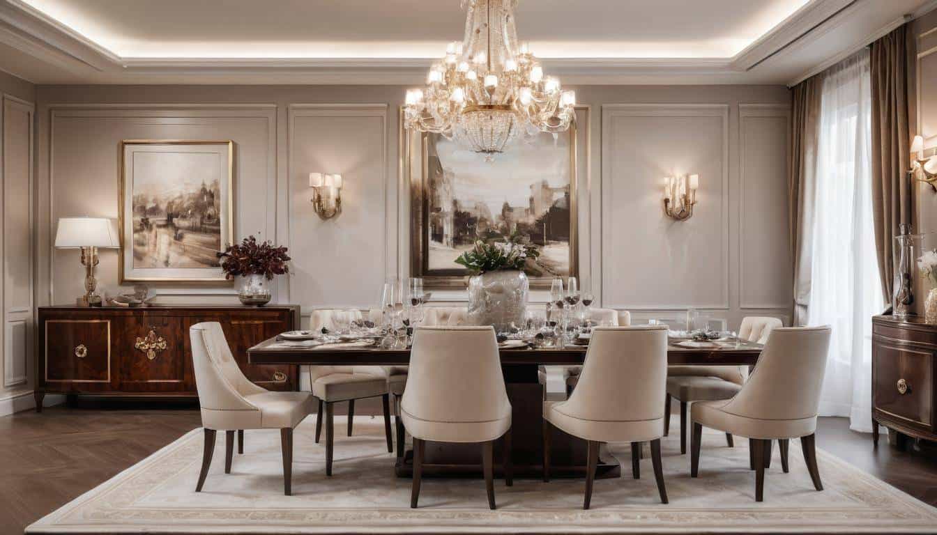 beautiful gold dining rooms