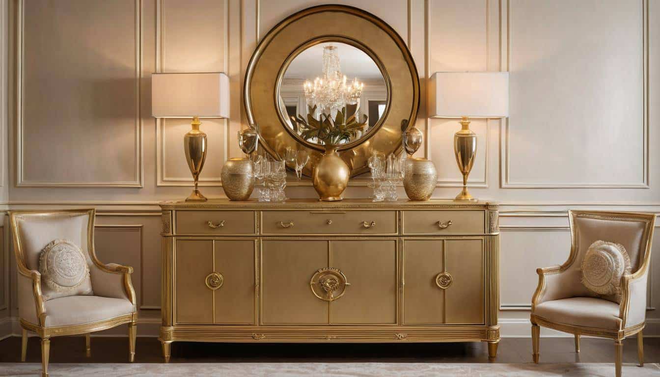 beautiful gold dining rooms