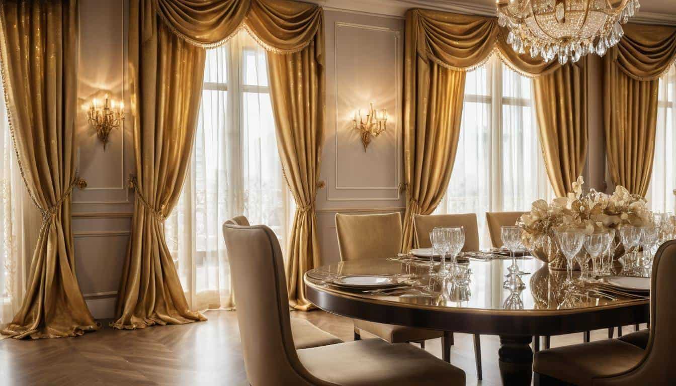 beautiful gold dining rooms