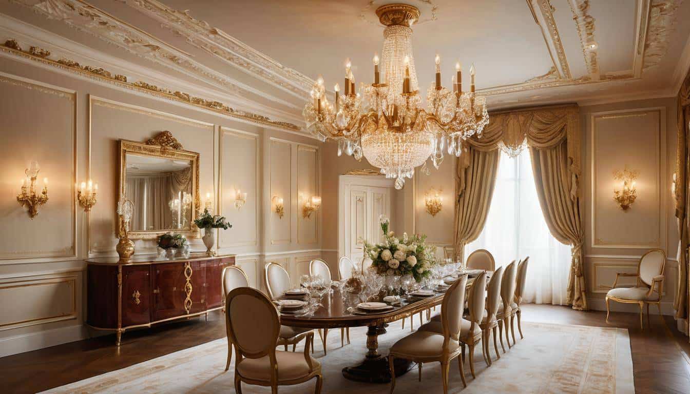 beautiful gold dining rooms