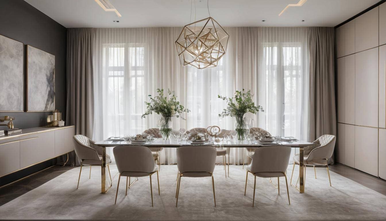 beautiful gold dining rooms