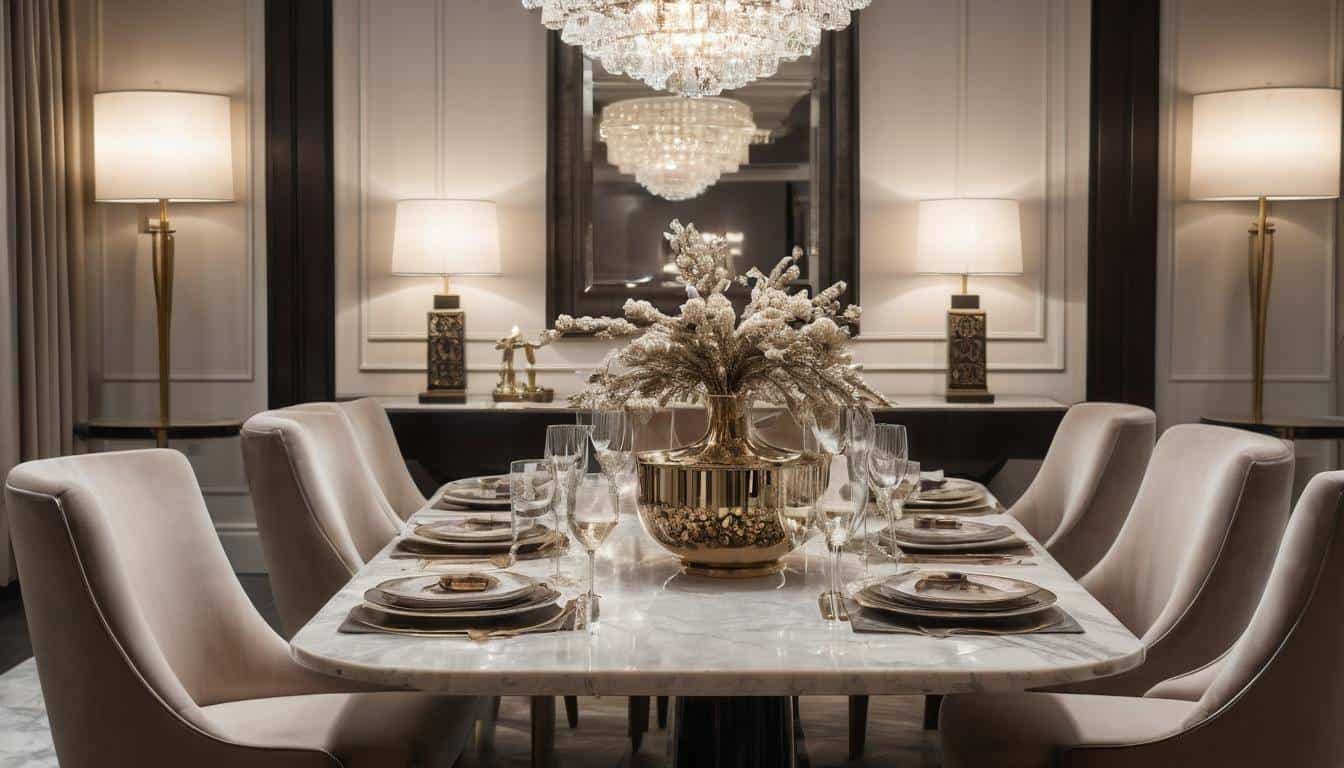 beautiful gold dining rooms