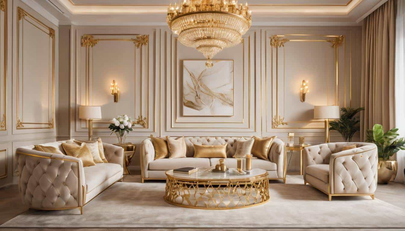 beautiful gold dining rooms