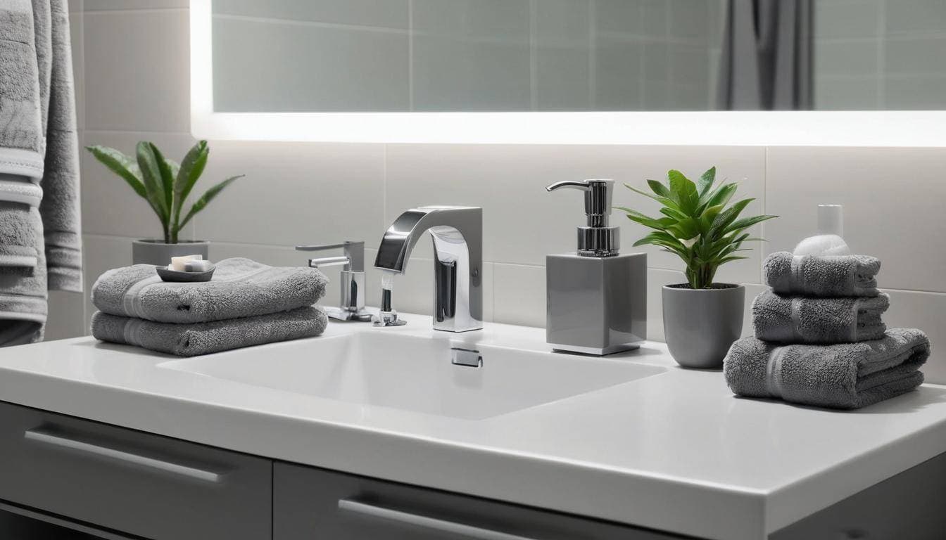 beautiful grey bathrooms