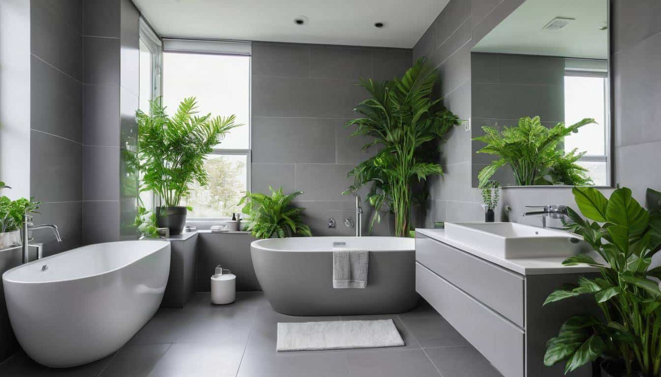 beautiful grey bathrooms