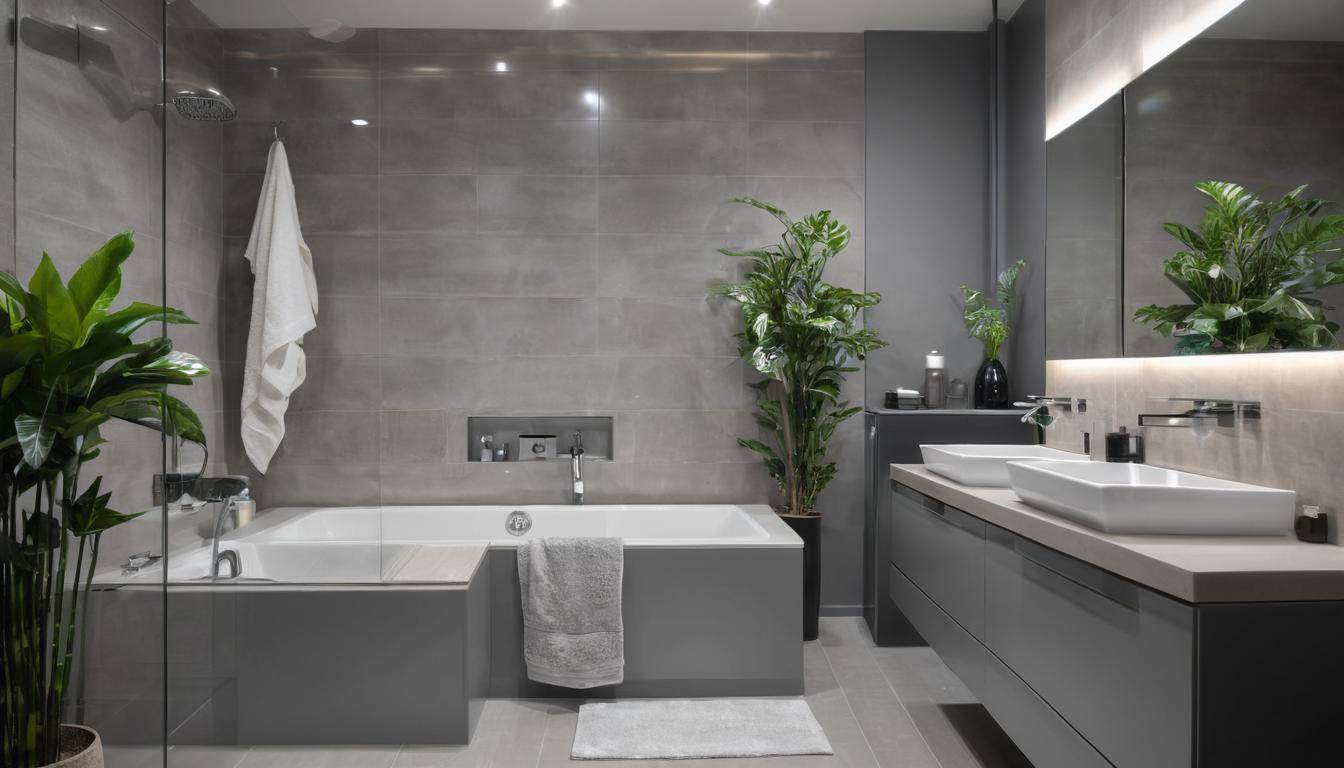 beautiful grey bathrooms