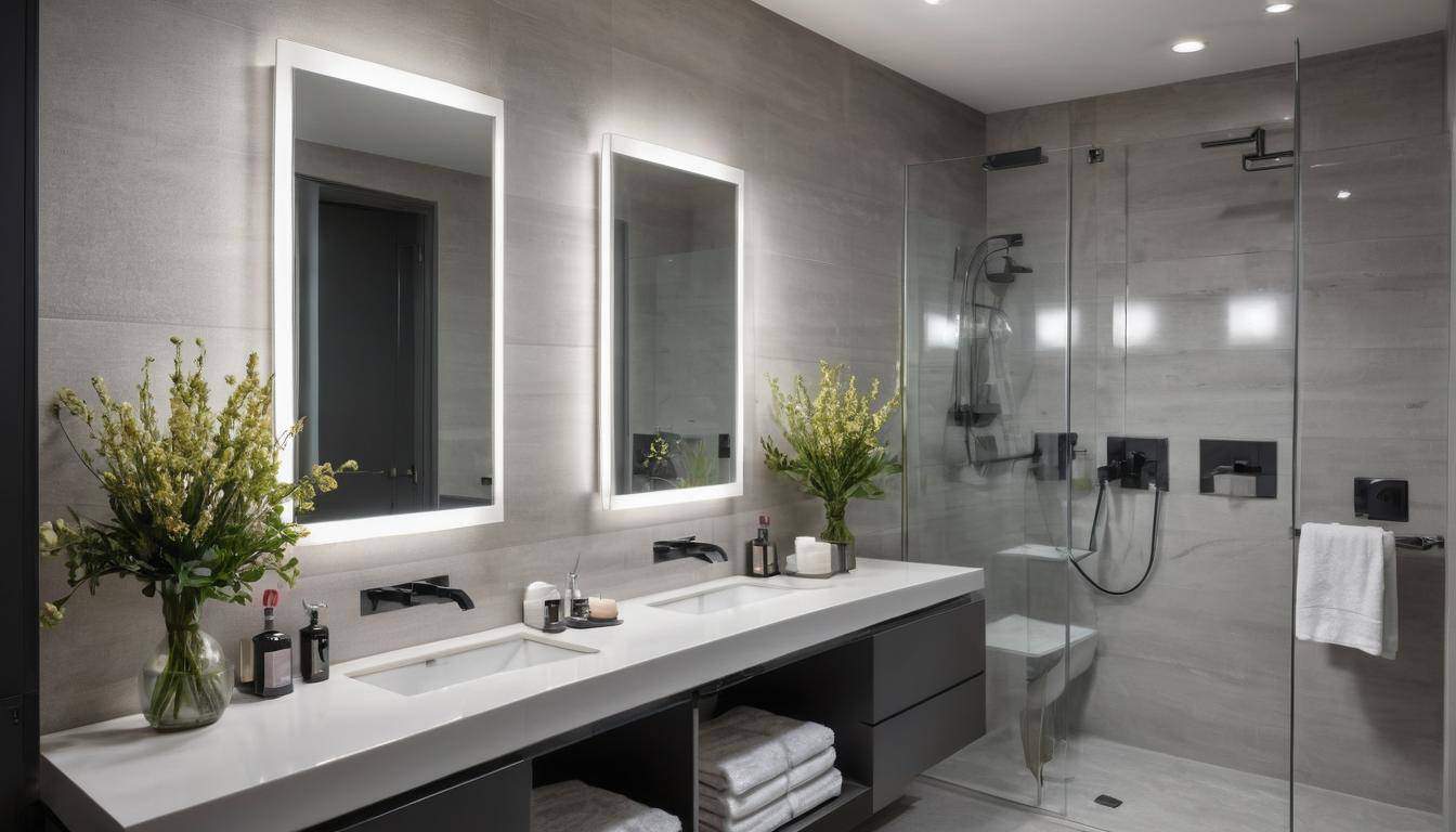 beautiful grey bathrooms