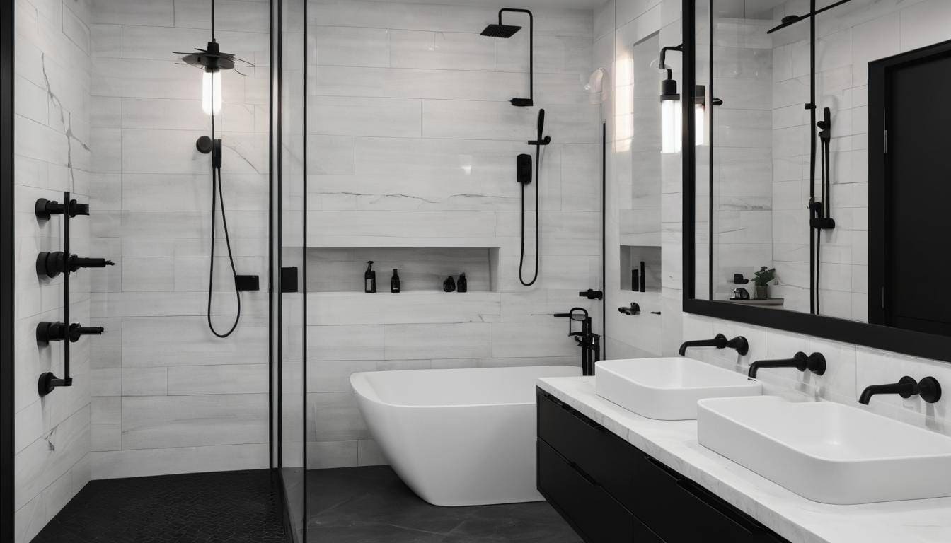 beautiful grey bathrooms