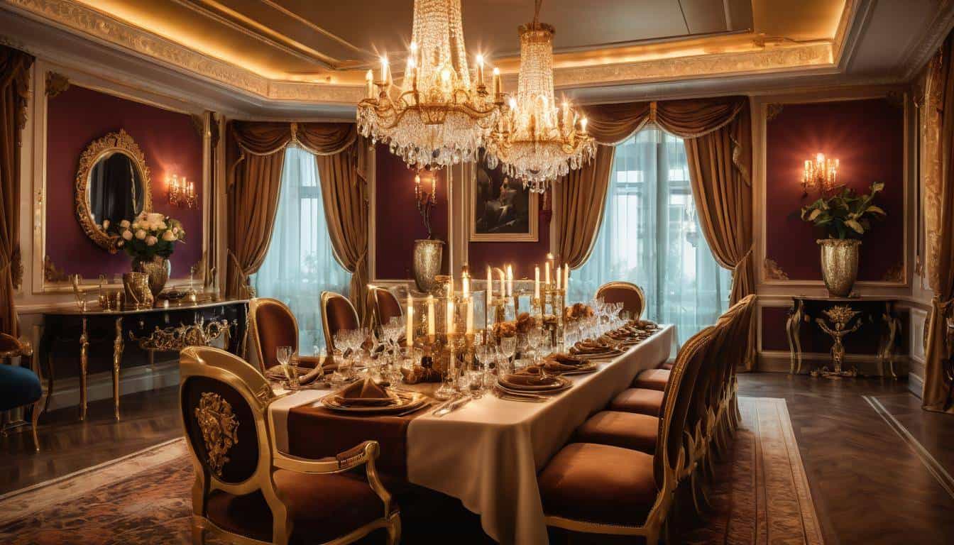 beautiful maroon dining rooms