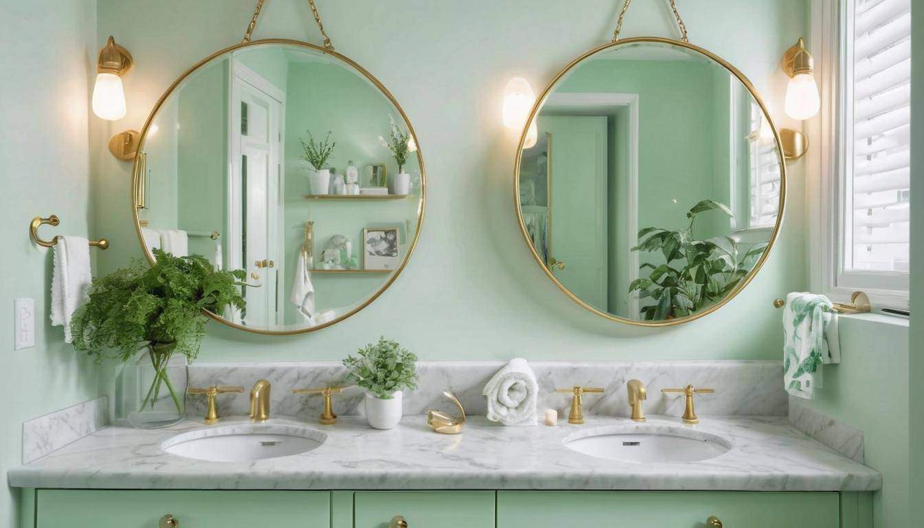 beautiful mint green bathrooms