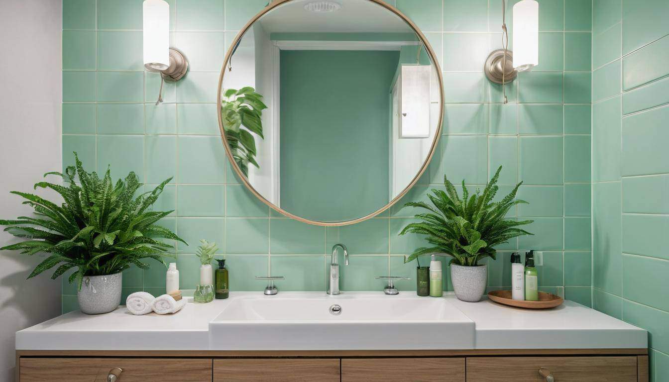 beautiful mint green bathrooms