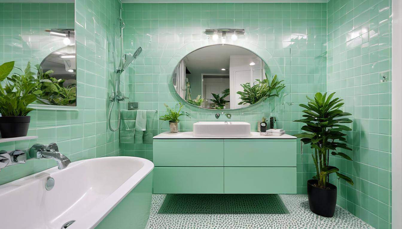 beautiful mint green bathrooms