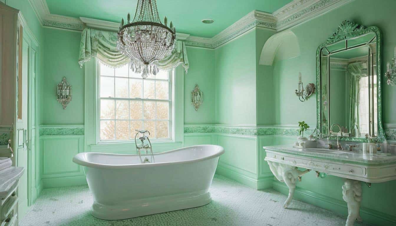 beautiful mint green bathrooms