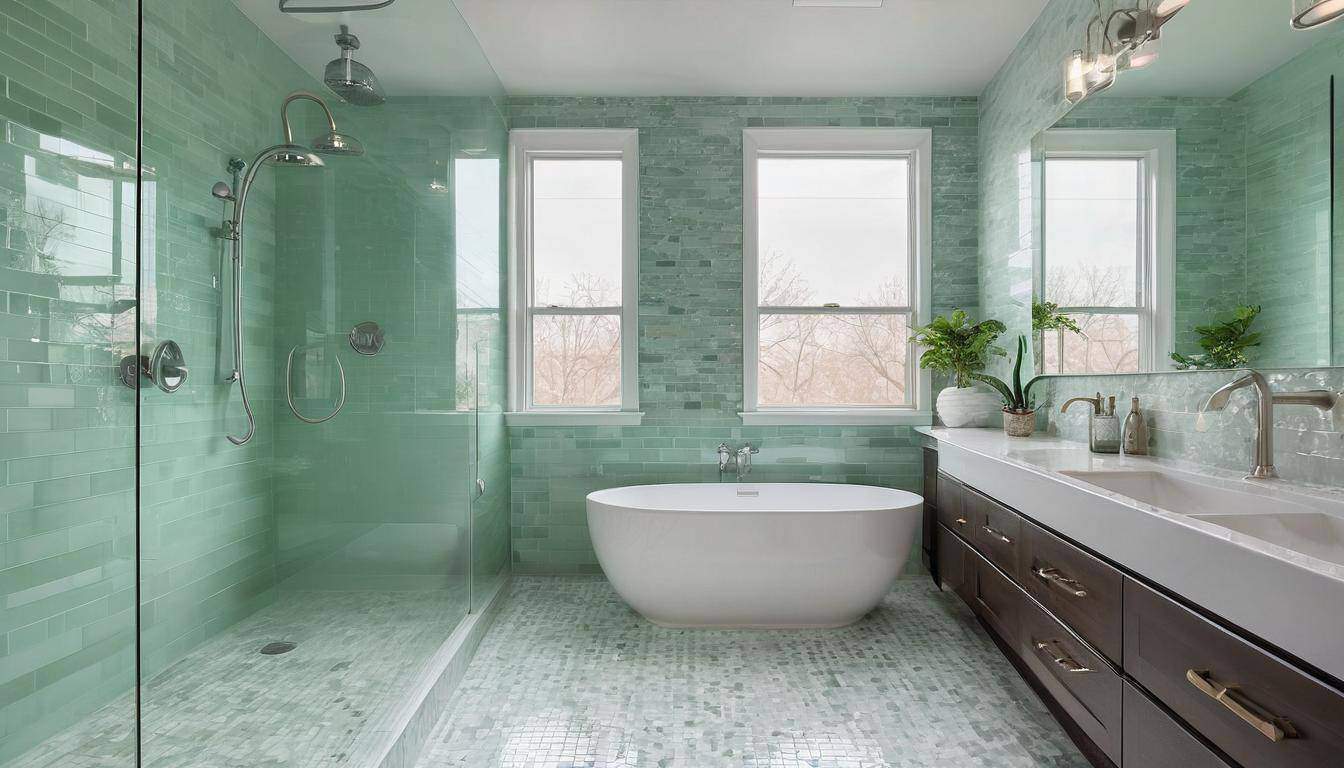 beautiful mint green bathrooms