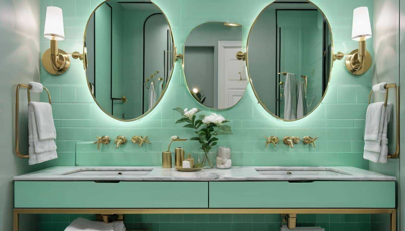 beautiful mint green bathrooms