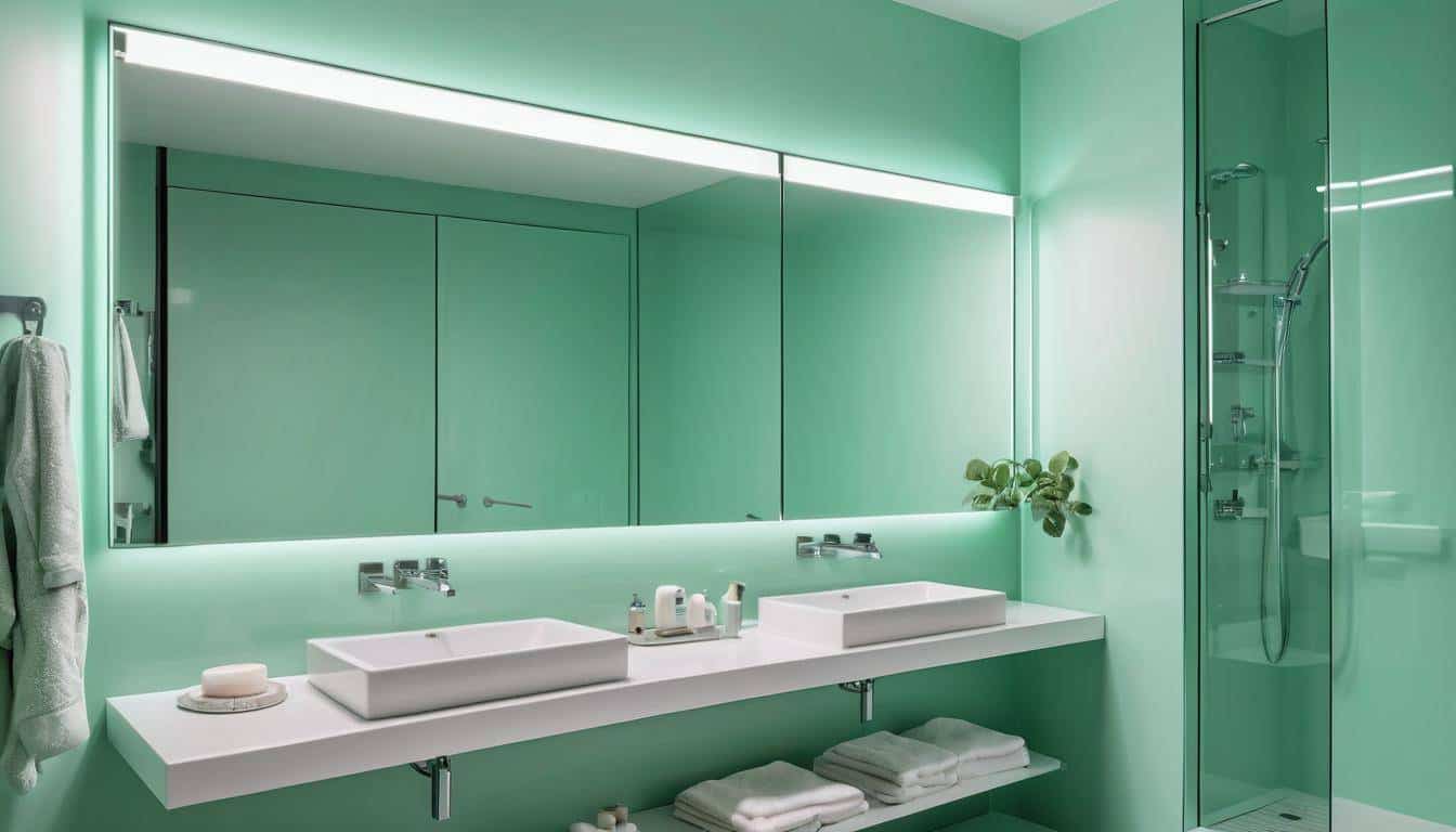 beautiful mint green bathrooms