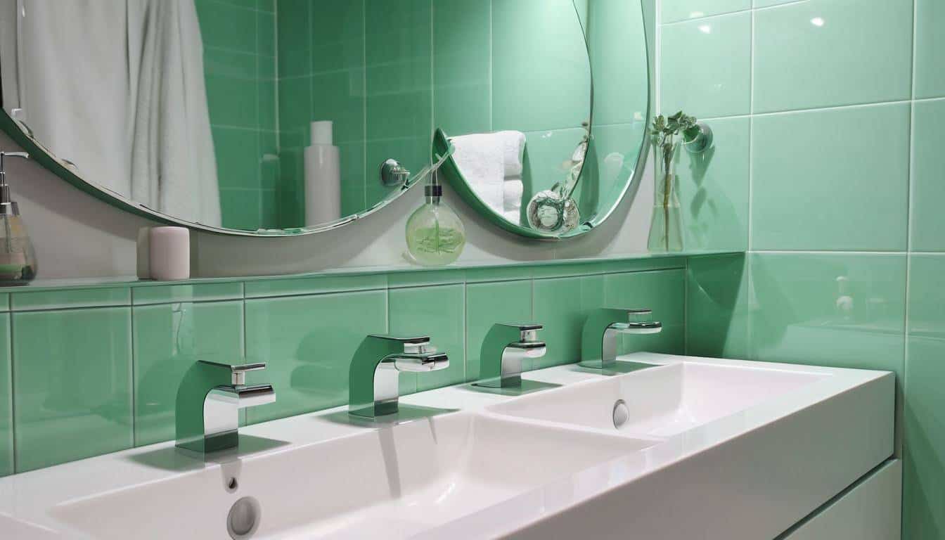 beautiful mint green bathrooms