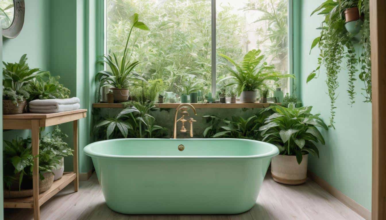 beautiful mint green bathrooms