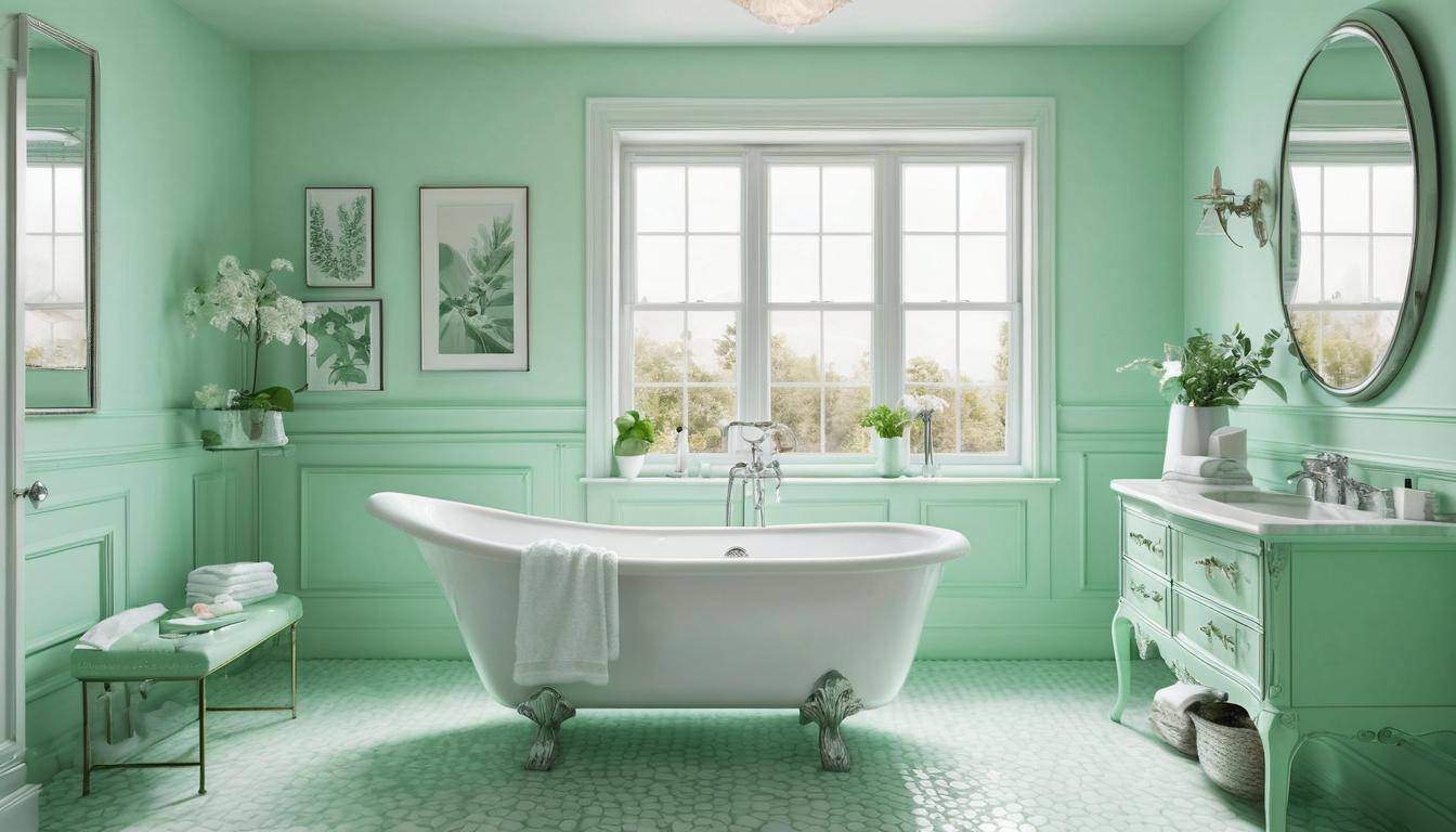 beautiful mint green bathrooms