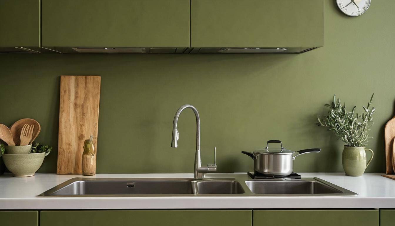 beautiful olive green kitchens