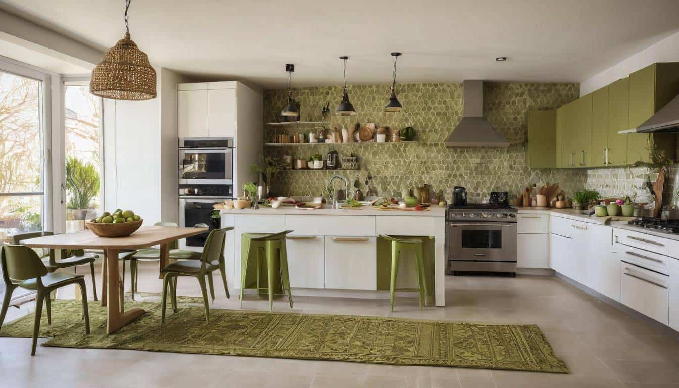 beautiful olive green kitchens