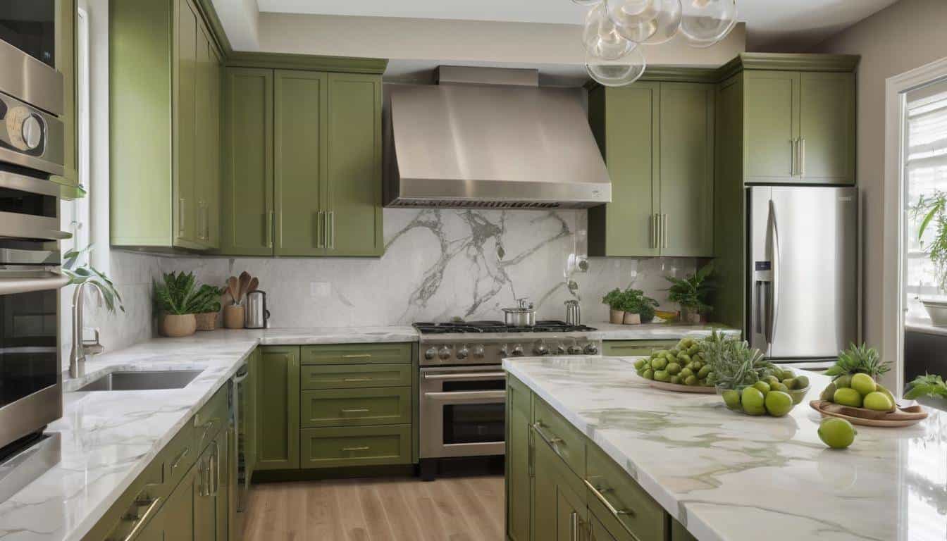 beautiful olive green kitchens